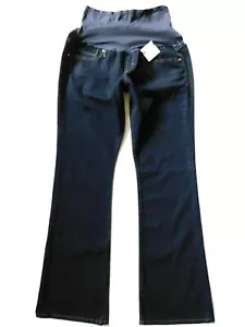 Sexy Bota Jean GAP Maternity 1969 Talla 29/8R Elastizada Enjuague Oscuro Lavado Panel Vientre - Imagen 1 de 3