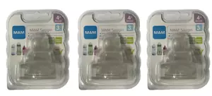 MAM Sauger 3x 2 Packungen Größe 3 ab 4+ Monate Silikon Seidensauger - Bild 1 von 1