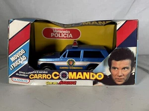Vintage 80er Brasilien Glasslite TJ Hooker William Shatner Polizeiauto US-Verkäufer - Bild 1 von 8