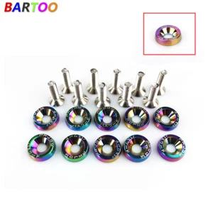 20pcs M6 Car Engine Bumper Fender Washer License Plate Bolt Screws Kit Chrome - Picture 1 of 7