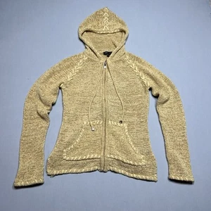 BCBGMAXAZRIA Women's Beige Knit Long Sleeve Full Zip Size Medium - Picture 1 of 10