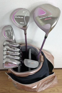 Ladies Mizuno Club Set 1W 5W HY 7-9i Pw Sw PT 9pc RH Women Golf Graphite Flex L - Picture 1 of 8