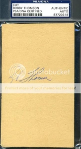 Bobby Thomson Vintage Signed Psa/dna Authenticated 3x5 Index Card Autograph - Picture 1 of 1
