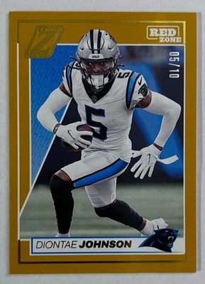 2024 Panini Zenith Diontae Johnson Gold Red Zone /10 #14 Carolina Panthers - Image 1 of 2