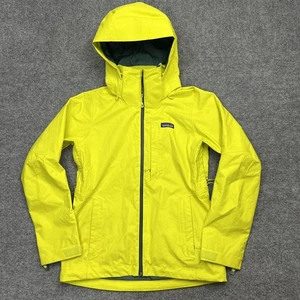 Patagonia Giacca Donna Piccola Giallo H2No RECCO Cappuccio Impermeabile Cappotto Esterno - Foto 1 di 15