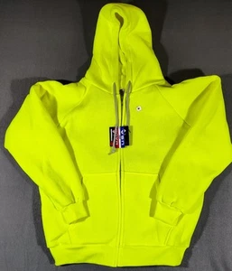Camber II ChillBuster Waffle Tejido Pesado Térmico Cremallera Completa Sudadera con Capucha Mediana Amarilla - Imagen 1 de 4