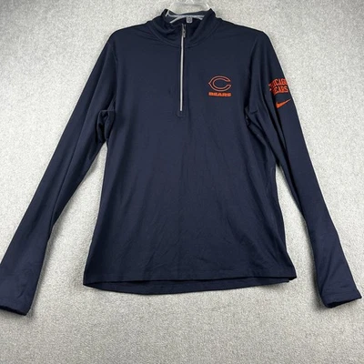 Chicago Bears Shirt Women XL Blue NFL Football Dri Fit Long Sleeve Nike Pullover - Image 1 of 4