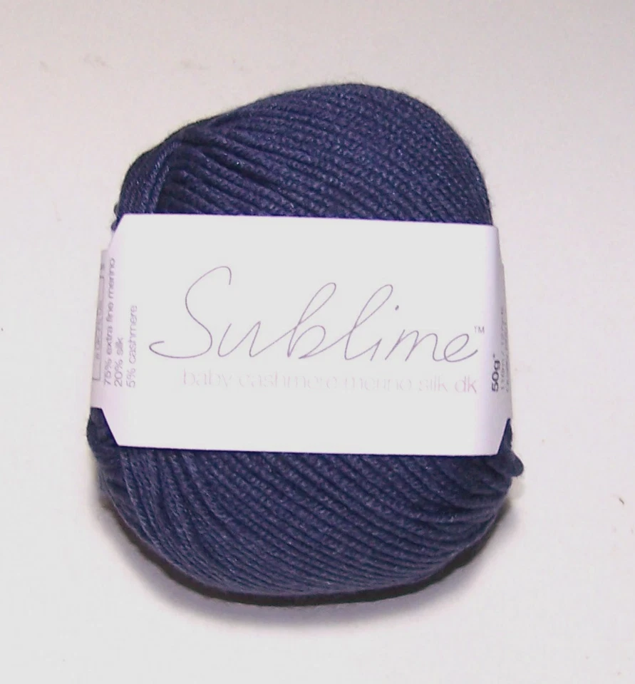 LOT of 10 Sublime BABY CASHMERE MERINO SILK DK Yarn #0169 CROWN BLUE NAVY - Image 1 of 1