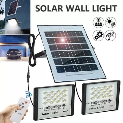 144 LED Solar Flood Lights Outdoor Street Light Dusk to Dawn Flood Wall Lamp US - Image 1 of 4