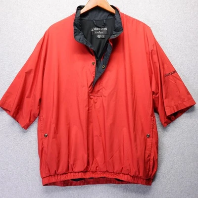 Jaqueta Pulôver de Chuva FootJoy DryJoys Golf Windshirt Masculina Grande Vermelha Manga Curta - Imagem 1 de 4