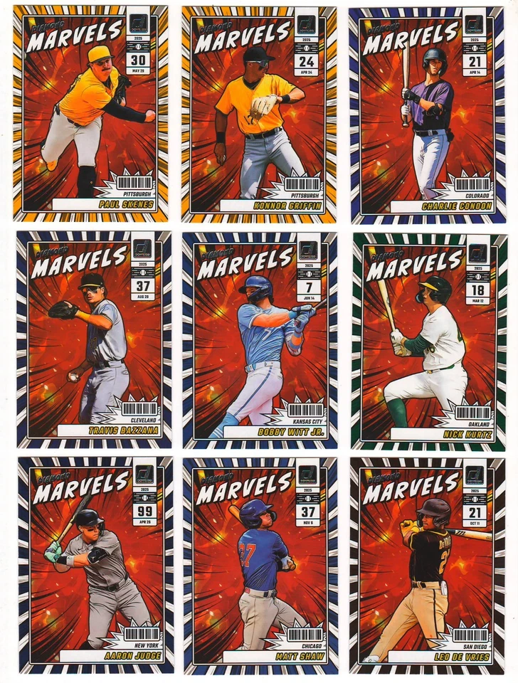 2025 Donruss Baseball Complete MASTER Set (300) Misiorowski Cijntje Bomb Marvels - Image 1 of 4