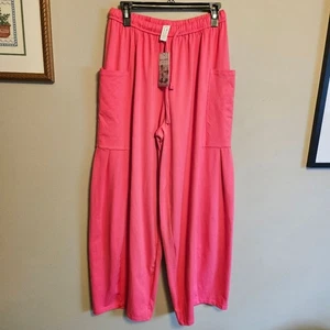 Halara NWT Mid Rise Elastic Waistband Drawstring Pocket Palazzo Wide Leg Small - Picture 1 of 8