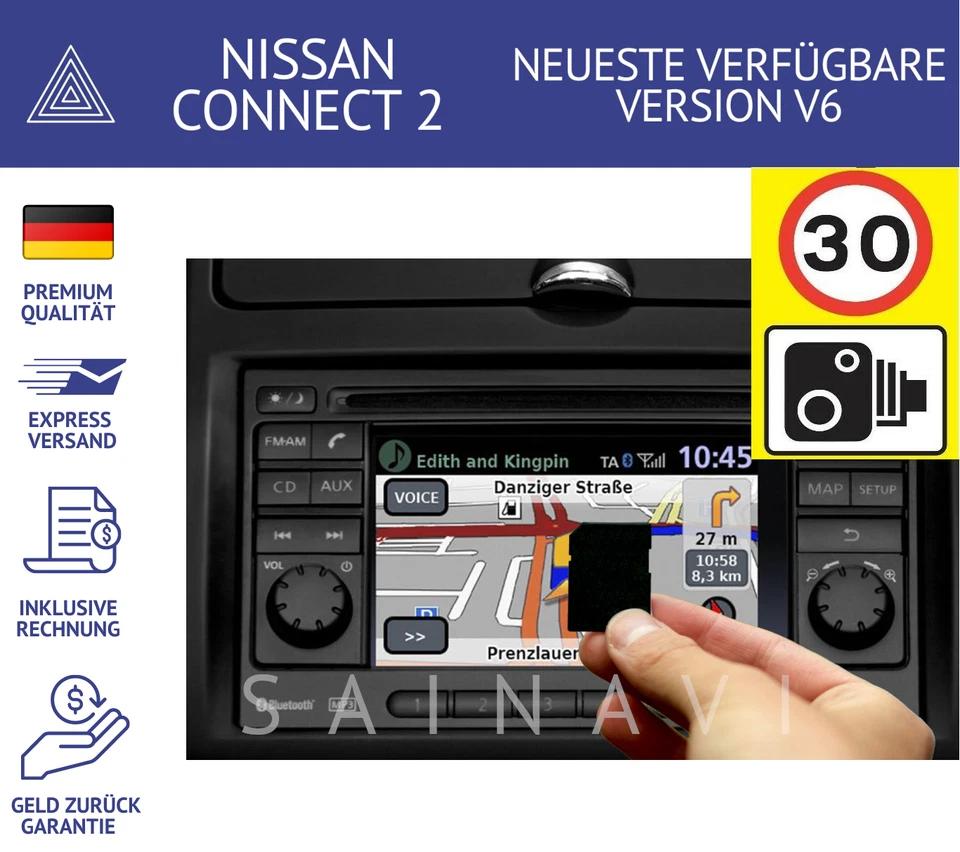 NEU NISSAN CONNECT 2 V6 (LCN2) SD KARTE EUROPA 2023 NV200 Note Juke Leaf Micra - Bild 1 von 4