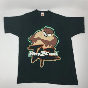 Vintage Taz T-Shirt Tasmanian Devil Way 2 Cool Looney Tunes 90s Tee Size XL - Picture 1 of 11