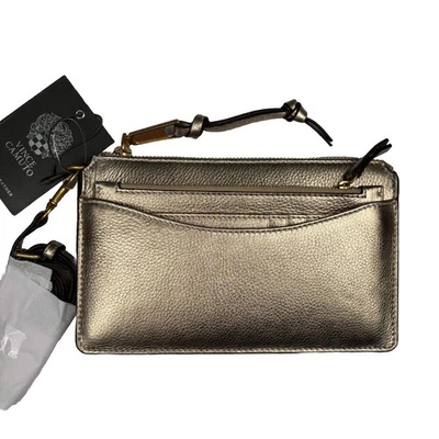 Bolso de mano ajustado bandolera de cuero Vince Camuto con billetera dorado egipcio Foto 1 de 4