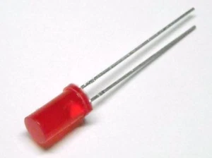 Led Rosso Cilindrico flat front 5mm (4 pezzi) - Picture 1 of 1