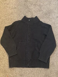 Old Navy Black Zip Front Boys Cardigan 4T Toddler - Picture 1 of 5