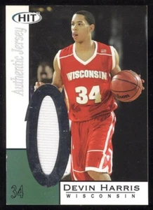 JDH Devin Harris 2004-05 SAGE Hit Authentic Jerseys BADGERS NBA BASKETBALL - Picture 1 of 2
