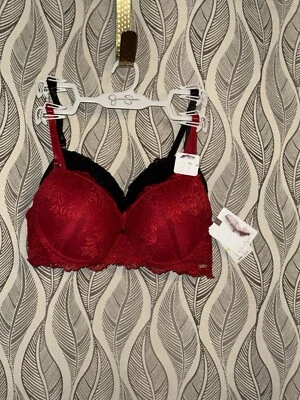 🎄 Jessica Simpson Paquete de 2 Lote 36B Sujetador Push Up Extremo Negro Rojo Nuevo🔥💜 Foto 1 de 4