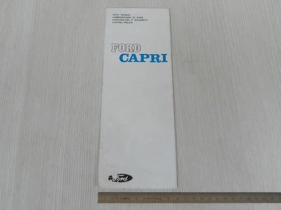 MANUALE BROCHURE LISTINO ORIGINALE 1969 FORD CAPRI 1700 2300 GT XLR 1300 ETC - Immagine 1 di 4