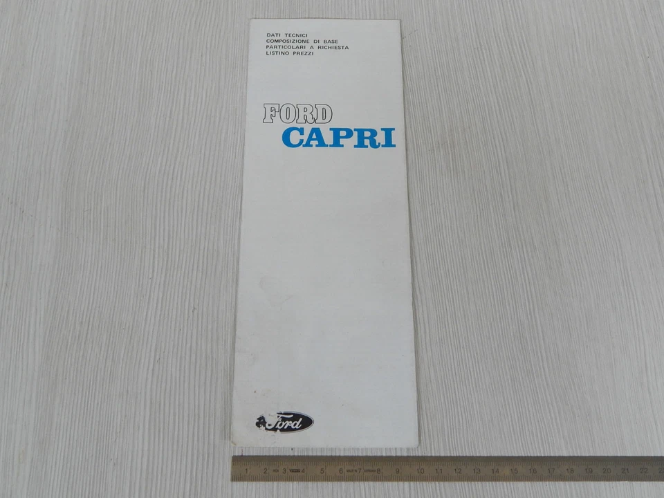 MANUALE BROCHURE LISTINO ORIGINALE 1969 FORD CAPRI 1700 2300 GT XLR 1300 ETC - Immagine 1 di 4
