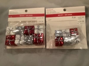 2 Stück Ashland Weihnachten kleine Schätze Mini Geschenke Geschenkboxen rot silber weiß - Bild 1 von 2