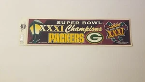 GB Packers Bumper Sticker SB XXXI Champions NOS Vintage Super Bowl Green Bay - Picture 1 of 11