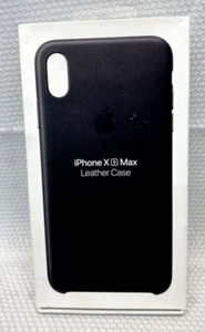 Genuine Original Apple Leather Case Cover For iPhone XS Max - Black MRWT2ZM/A - Picture 1 of 5