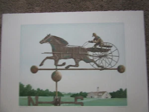 Larry Harris Signed & numbered Print North Wind Racer ,Weather Vane Horse Farm - Picture 1 of 12