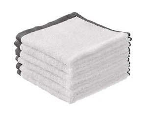 Superio Terry Towel Grey Cloths 100% Cotton 12" Cleaning Rags Facial Washcloths - Picture 1 of 2