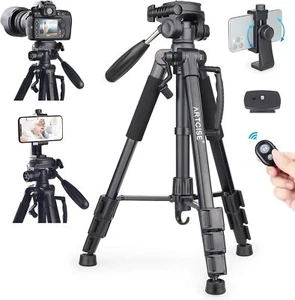 Camera Tripod for Camera, 159 cm Smartphone Tripod Stand with phone Holder Mount - Picture 1 of 9