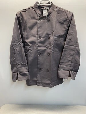 New W/OTag Gray Cooking Chef Uniform Sz Small Double Button W/ Pockets L-sleeve - Image 1 of 3
