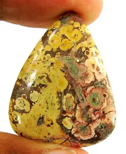 29.85 Ct Natural Leopard Skin Jasper Loose Gemstone Cabochon Wire Wrap - 22920 - Picture 1 of 2