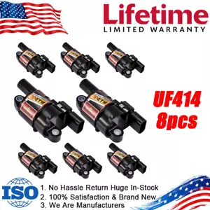 8 Pack Ignition Coil Kits UF414 Fit Chevy Silverado 1500 2008-2016 V8 5.3L D514A - Foto 1 di 7