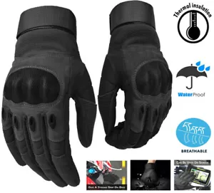 Termico Impermeabile Viper Moto Guanti Moto Carbonio Nocca - Foto 1 di 18