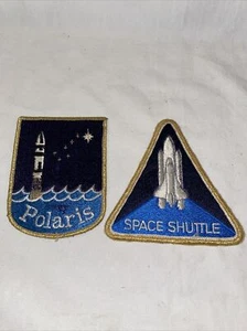 Vintage NASA Space Patch Space Shuttle & Polaris Rocket - Picture 1 of 3