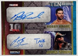 2012 TRISTAR TNA TENacious BOBBY ROODE / JAMES STORM - Gold Auto #TEN21 #046/100 - Picture 1 of 3
