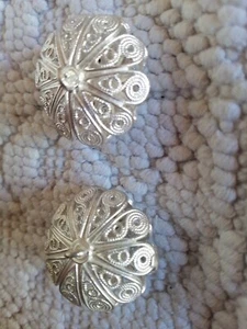 Gemelli Bottone Sardo 2pz Ottone Color Argento - Foto 1 di 3