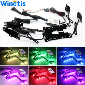 Faro para Chevy Camaro RGBW LED Halo DRL 2016-2018 control Bluetooth - Imagen 1 de 10