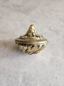 Large Vintage Heavy Cast Brass Floral Finial Chandelier Part - Picture 1 of 6