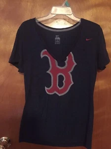 Nike Woman's Boston Red Sox V-Neck T-Shirt XL - Picture 1 of 4