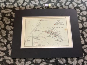 EGYPT THE NILE , Battle antique plan map Mounted Made In 1902 - Picture 1 of 2