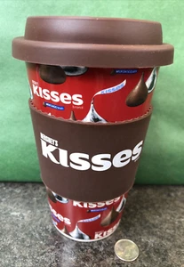 Hershey's Kisses Ceramic Coffee Beverage Cup with Lid & Rubber Sleeve Galerie - Picture 1 of 9
