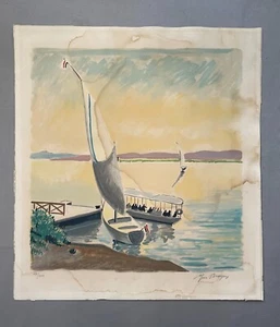 Yves Brayer, Lithographie signée, Numérotée 17/100 - Imagen 1 de 4