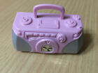 Barbie Doll My Scene Light Pink Stereo Radio Music CD Player Boombox Accessory