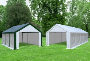2in1 Kombizelt 4x10 mit 4x6 Dach PVC Partyzelt Festzelt wasserdicht Modular - Bild 1 von 12
