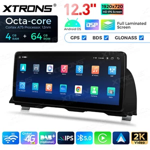 XTRONS 12.3" HD Android 14 8-Core 4G Car Stereo GPS For BMW 5 Series F10 F11 CIC - Picture 1 of 24