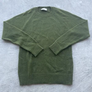 Ami Alexandre Mattiussi Sweater Alpaca Crewneck Ribbed Green Luxury Designer - Picture 1 of 7