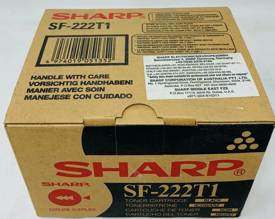 Sharp SF-222T1 Tóner Original Negro Sf 2022 / Sf 2022N / Sf 2027 2027N - Imagen 1 de 1