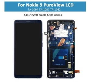 LCD Display Touch Screen Digitizer + Frame For Nokia 9 Pureview TA-1004 TA-1005 - Picture 1 of 3